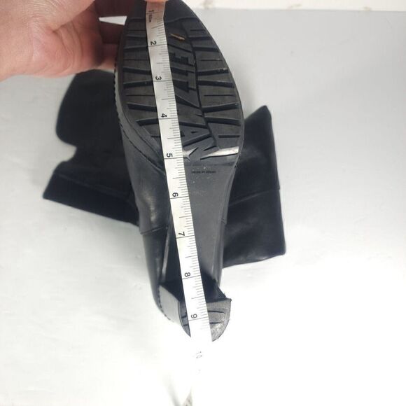 Stuart Weitzman Women's US7,5-8 Black Leather Buckle Heel PullOn Over Knee Boots - Picture 14 of 15